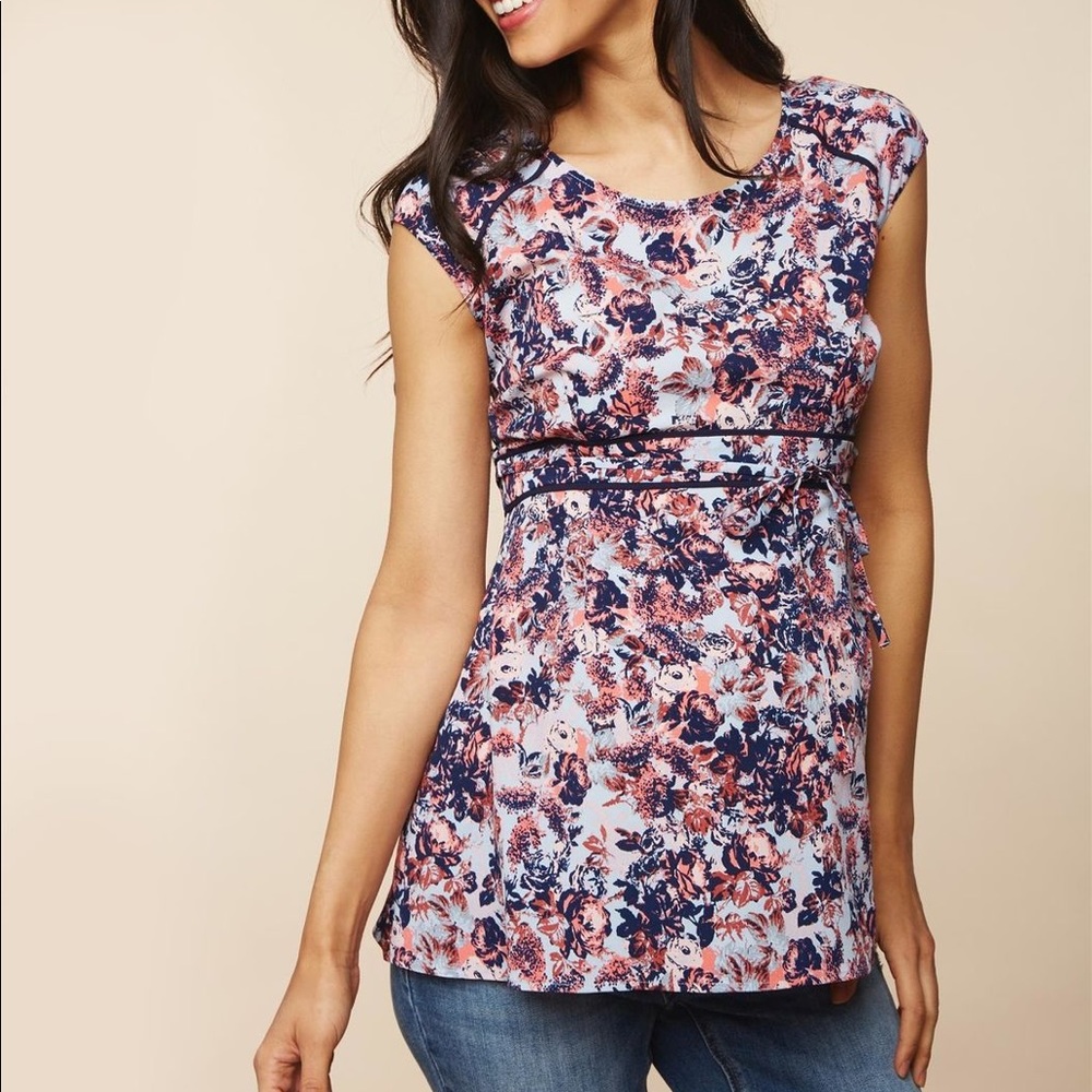 Beautiful ❤️ Motherhood Floral Peplum Top
